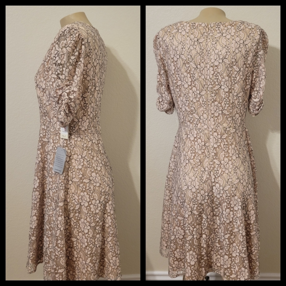 🆕️Eliza J blush lacey floral midi dress - Picture 3 of 8